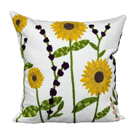 Genérico - Fundas De Cojines Bordadas A Elección 45X45 Diseño 5 Color Blanco