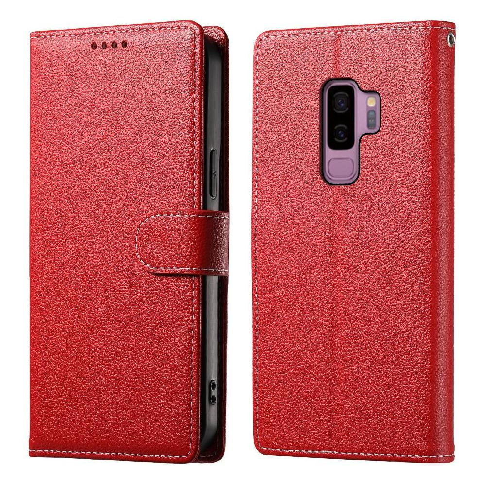 Funda Para Foxdock Samsung Galaxy S9– Cuero Premium, 3 Ranuras Para Tarjetas, Protección Contra Impactos