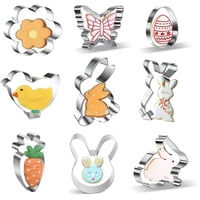 Pasteleriuscl - 9 Moldes Para Galletas Cortador De Galletas De Pascua Kit Para Hornear Decoración De Primavera