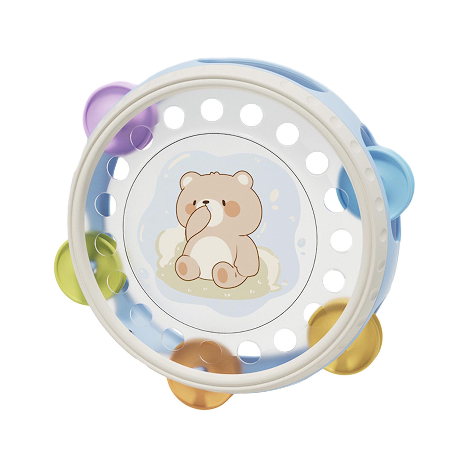 Magideal - Pandereta, Tambor Para Bebé, Instrumento De Percusión Educativo Para La Primera Infancia, Sonajero Para Niños Pequeños, Bebés, Niñas, Niños, Regalos D Oso