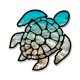 thumbnail image 1 of Pegatina GT Graphics Sea Turtle Beach Ocean 8 de vinilo para coche, 1 of 2