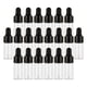 thumbnail image 3 of 20 Unidades De Frascos Cuentagotas De Vidrio Vacíos, Contenedores Para Aceites De Perfume, Líquidos, Negro, 3 Ml, 3 of 5