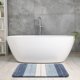 thumbnail image 5 of Alfombra de baño antideslizante REGALWOVEN para baño, alfombra de baño suave y absorbente de agua con respaldo de goma, azul 20" x 32", 5 of 6