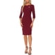 thumbnail image 1 of INSPIRE CHIC Vestido Vintage para Mujer Conjunto de Maestra para Regreso a Clases Vestido de Manga 3/4 para Trabajar Vestidos de Tubo Rojo Oscuro XL, 1 of 6