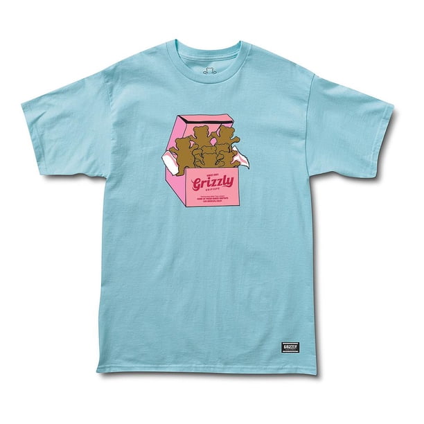 Polera Hombre Grizzly Griptape Bakers Dozen Azul