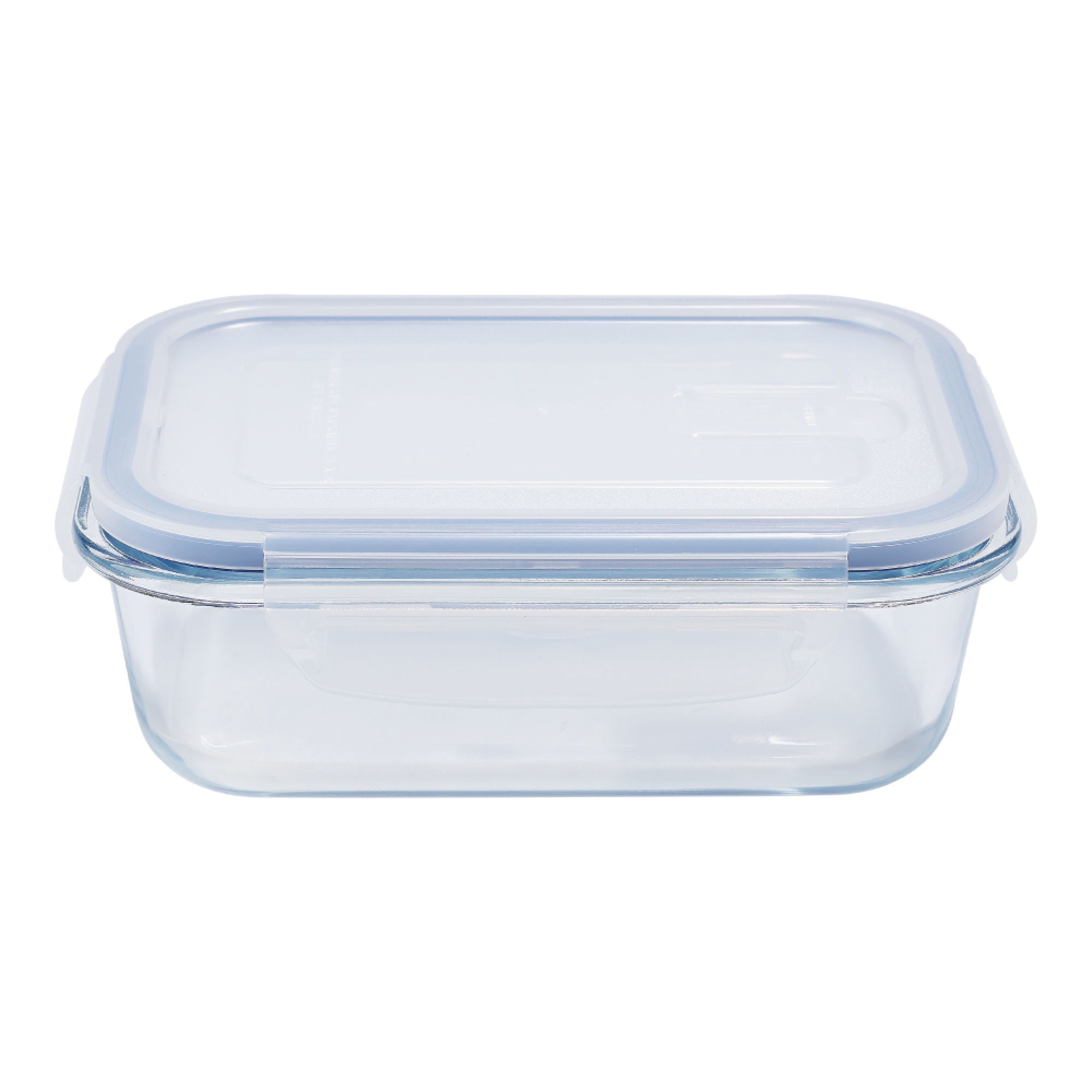 Contenedor 600ML Vidrio Rectangular 1 Pieza Transparente