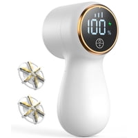 Xusx111 - Tela Recargable Afitadora Remover De Pelusa, Afitadora De Suéter Con Control De 3 Velocidades, Pantalla Led Ropa Afitadora, 2 Cabezas Reemplazables De Acero Inoxidable De 6 Hojas Adecuadas P