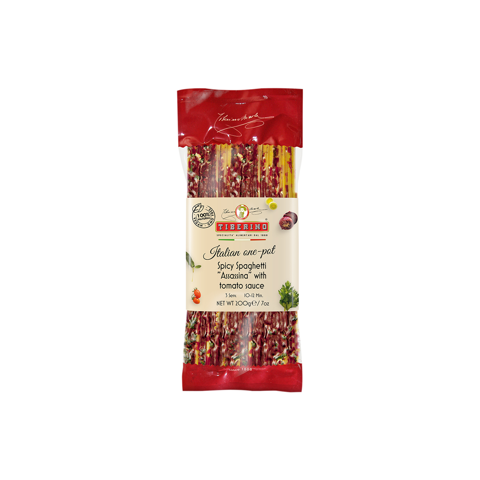 Spaguetti Picante Con Salsa De Tomate 1 Tiberino X 200 Gr