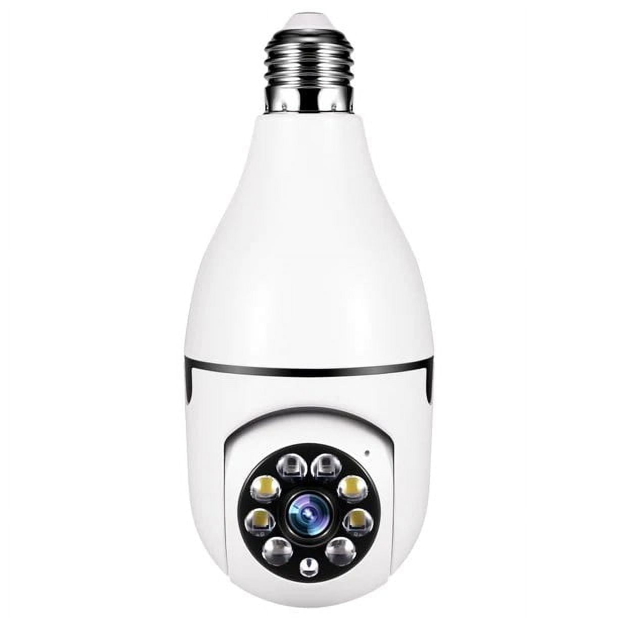 Genérico - Camara Seguridad Tipo Ampolleta 360° Blanca | Blanco