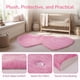thumbnail image 3 of REGALWOVEN Pequeña Alfombra Peluda, Alfombra de Baño Ultra Suave y Esponjosa, Alfombra Antideslizante Estrecha y Peluda para Banco de Tocador, Lado de la Cama Rojo Rosado 28" x 14", 3 of 7