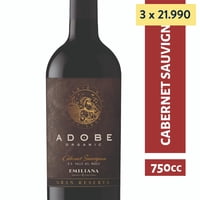 Vino Tinto Gran Reserva Cabernet 13.5° Botella 750 Ml Adobe