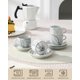thumbnail image 4 of Tazas de espresso MALACASA 70 ml juego de 4 gris mármol, 4 of 9