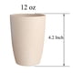 thumbnail image 2 of Vasos reutilizables de paja de trigo LuckyZone 355 ml, set de 6, beige, 2 of 8