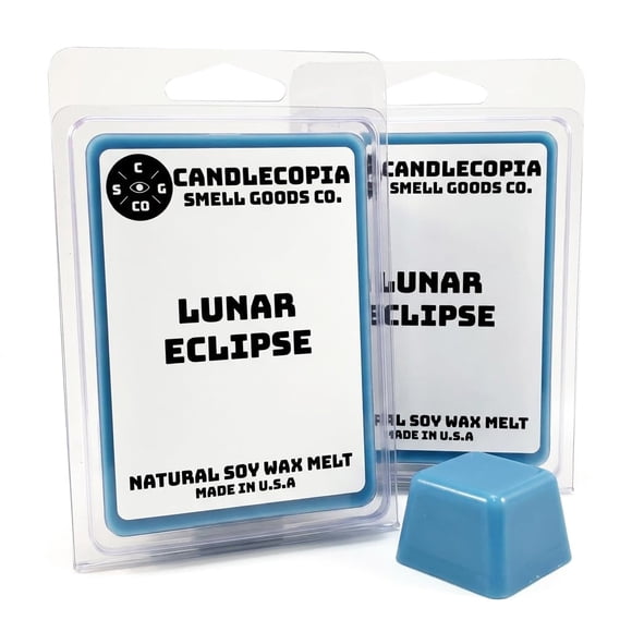 Candlecopia Eclipse Lunar - Cápsulas de cera aromática, paquete de 2, 12 cubos, 6,4 oz