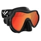 thumbnail image 2 of Máscara de buceo Oceanways Superview-HD de silicona negra, 2 of 5