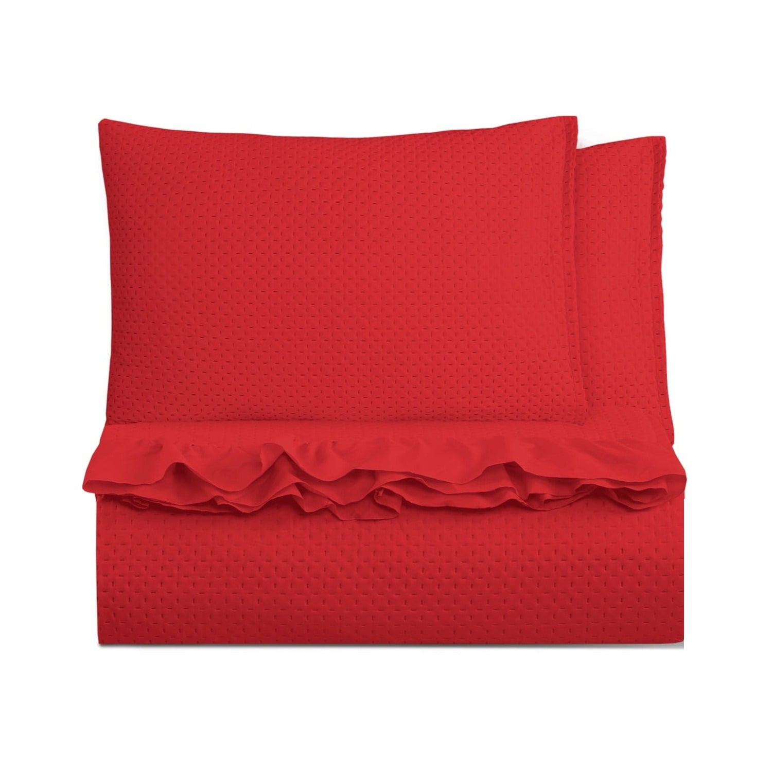 Genérico - Cubrecama Quilt Reversible Queen 220 X 240 Cm Rojo Magic Collection Martiné