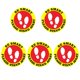 thumbnail image 2 of Etiqueta De Calcomanía Social De Distanciamiento Etiqueta De 6 Pies Aviso De Piso Para Colas C, 2 of 5