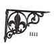 thumbnail image 4 of Soporte De Estante Decorativo De Dise?o Antiguo, Soporte De Esquina Negro, Soporte De Hierro Fundido, Estilo A, 4 of 5