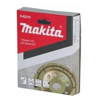 Copa Diamantada Makita De Doble Segmentado De 115Mm (4-1/2""). Ideal Para Concreto. Para Esmeril. D-62315