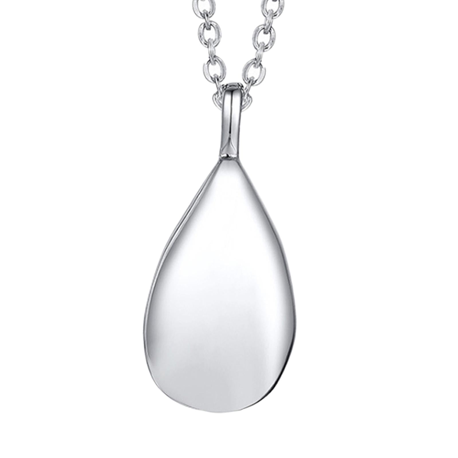 Ioensy - Collar De Urna De Cremación Para Cenizas Encanto De Acero Inoxidable Urna De Mascotas Plata