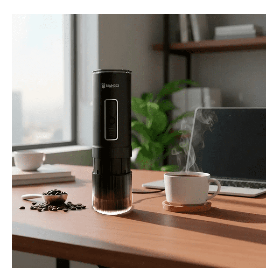 Genérico - Cafetera Portátil 3 En 1 Café Molido Y Cápsulas 140w Negro