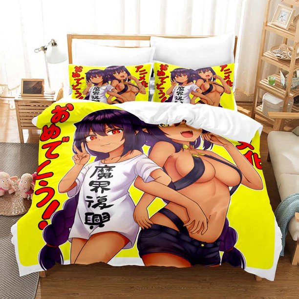 Anime The Great Jahy Will Not Be Defeated! Bedding Set Single Twin Full Size Bed Set Adult Kid Bedroom Duvetcover Set Bed Sheets