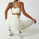thumbnail image 4 of Pantalones de yoga de cintura alta para mujer, leggings elásticos con control de abdomen y levantamiento de cadera con bolsillo para ciclismo y carrera., 4 of 6