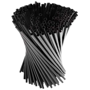 Genérica - Bombillas Plásticas Negras 8 Mm X 21 Cm Pack X100 Und Pajillas