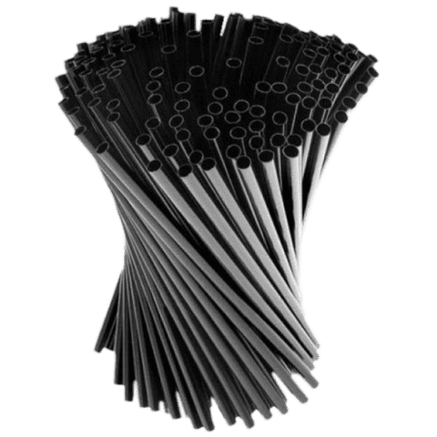 Genérica - Bombillas Plásticas Negras 8 Mm X 21 Cm Pack X100 Und Pajillas