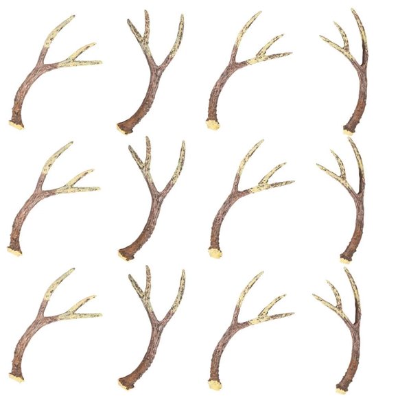 Fun Express – Set de 12 decoraciones de cuernos de ciervo de resina de 10 cm para mesa