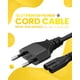 thumbnail image 2 of Cable de alimentación de impresora (paquete de 2) tipo europeo UE de 2 ranuras, 2 of 6