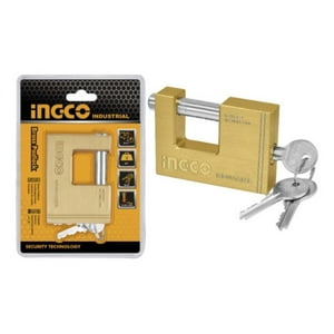 Candado De Seguridad Bloque Tipo C Industrial 80Mm Ingco Dbbpl0802
