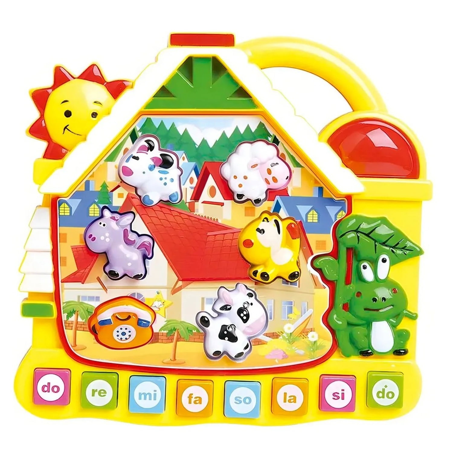 Genérico - Pack X 3 Piano Caricatura Casita Sol Animales