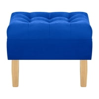 Bodevir - Pouf Wood 1C Felpa 05 Azul Rey