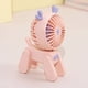 thumbnail image 1 of 1PC Deer/Dog Portable Handheld Battery Powered Fan, 500mAh USB Rechargeable Battery Operated Fan Desk Fan Mini Small Fan, 1 of 3