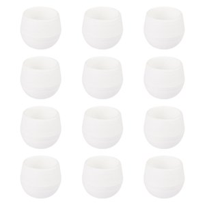 Ioensy - 12 Macetas Pequeñas, Sencillas, Para Jardín, Balcón, Plantas De Interior, Color Blanco