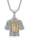 thumbnail image 1 of Colgante de camiseta de fútbol número 10, collar de camiseta de fútbol número 10 para hombre, collar de fútbol con número 10, joyería con dije de fútbol, collar de camiseta de fútbol de rock, collar c, 1 of 5
