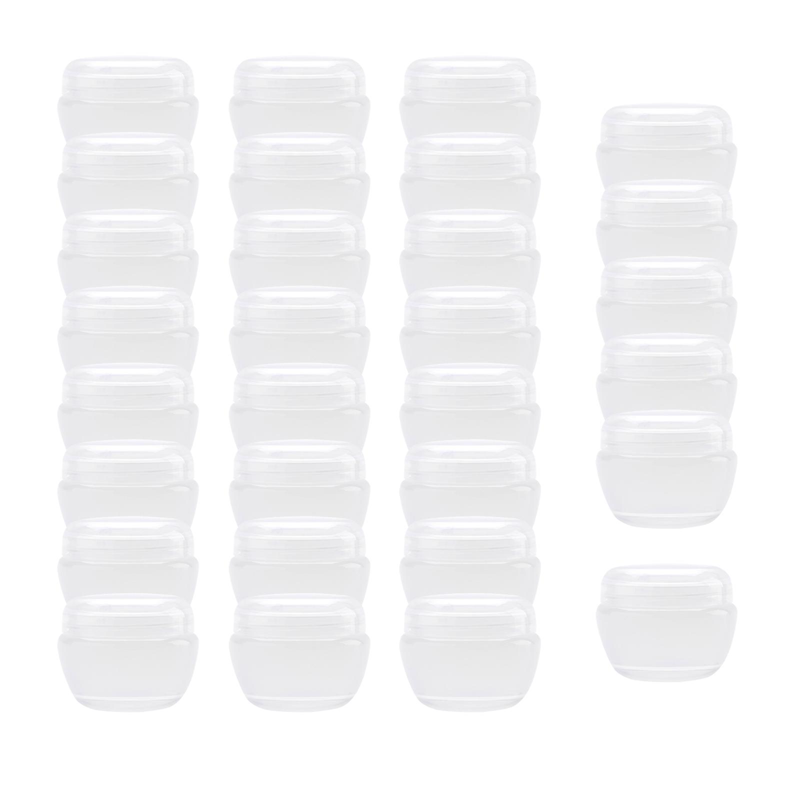 Magideal - 30 Tarros De Cosméticos Con Tapas, Pequeños Recipientes De Almacenamiento Recargables Portátiles A Prueba De Fugas Vacíos Para Crema De Ojos, Bálsamo, Translúcido