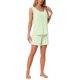 thumbnail image 4 of INSPIRE CHIC Conjunto de Pijama de Algodón para Mujer, Camiseta sin Mangas Suave y Pantalones Cortos con Cintura Elástica para Dormir L Verde Claro, 4 of 6