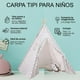 thumbnail image 4 of Carpa Tipi Niños Infantil 160 Cm Cuadros Juguete Decoracion, 4 of 7