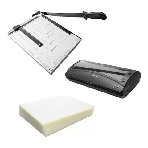 Creaprint - Pvc Laminadora A4 Térmica + 100 Laminas + Guillotina