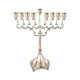 thumbnail image 4 of Portavelas De 9 Ramas Candelero Hanukkah Menorah Para Decoración De Boda Argent, 4 of 5