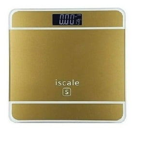 Master Prox - Balanza Pesa Digital Baño 180Kg Vidrio Temperatura Iscale Dorado