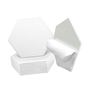 Bothyi - 12 Paneles Acústicos Para Entretenimiento, Teatro, Oficina, Sala, Color Blanco