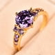 thumbnail image 1 of Stunning Boho Ring with Purple and Pink Zircon - 18k Gold Plated Wedding, Engagement, and Party Ring, 1 of 5