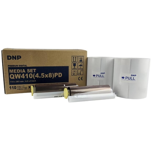 Medios digitales DNP QW410 11,4 x 20,3 cm (4,5 x 8") 2 rollos 220 impresiones