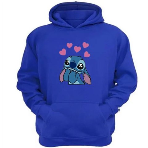 Genérico - Polerón Canguro Extraterrestre Azul Azul Talla L Unisex