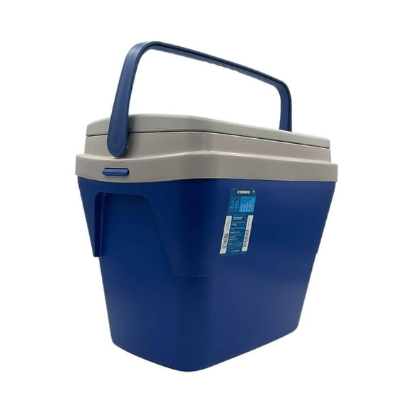 Cooler Tropical 28 Litros Con Portavasos Soprano azul Tamano Unico