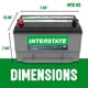 thumbnail image 2 of Batería automotriz Interstate MTX-65 12V 68Ah 750 CCA AGM, 2 of 4