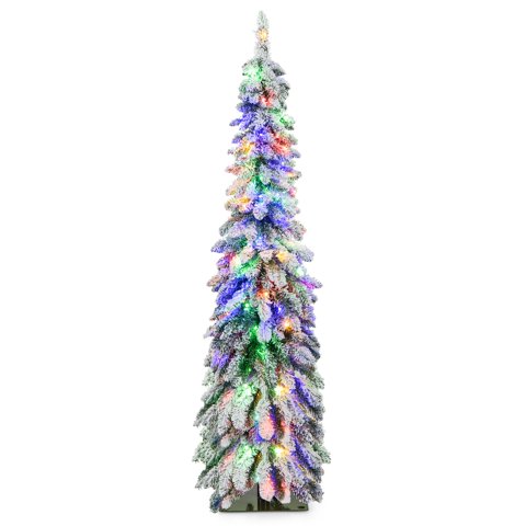 Lápiz Flocado Preiluminado Christmas Tree Goplus De 1,5 M Con 150 Led